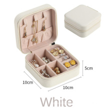 Women Small Simple PU Necklace Ring Organizer Portable Jewellery Jewel Case Packaging Gift Boxes Travel Earring Jewelry Box